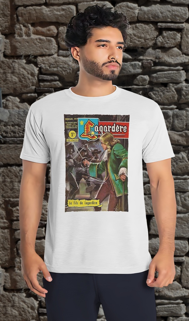 "Le Lagardere - Issue 7" T-Shirt Unisex (Small, White)