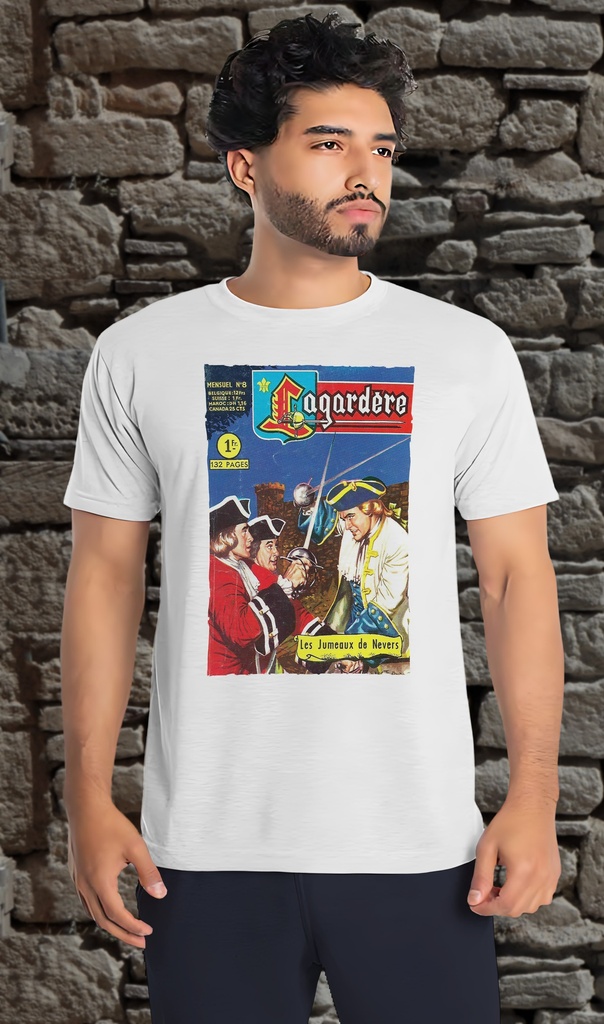 "Le Lagardere - Issue 8" T-Shirt Unisex (Small, White)