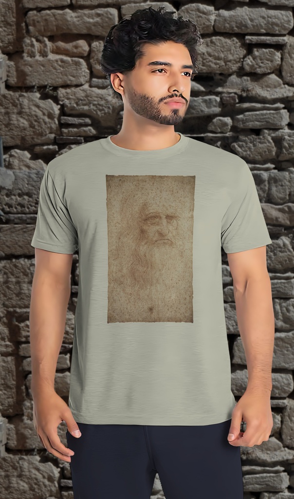 "Self Portrait" by Leonardo Da Vinci T-Shirt Unisex