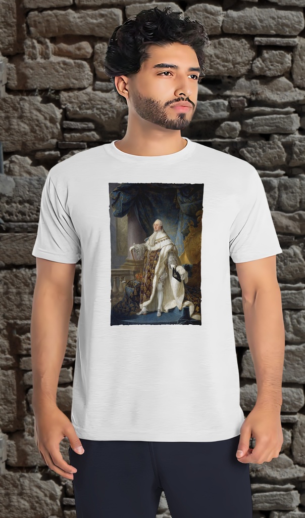 "Louis XVI" T-Shirt Unisex (Small, White)