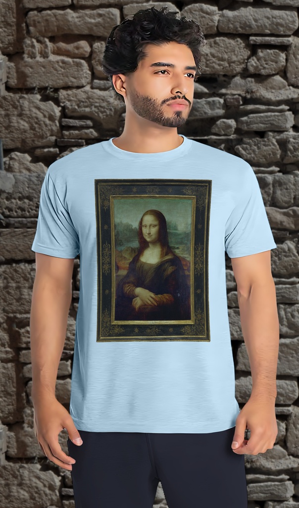 "Mona Lisa Framed" by Leonardo Da Vinci T-Shirt Unisex