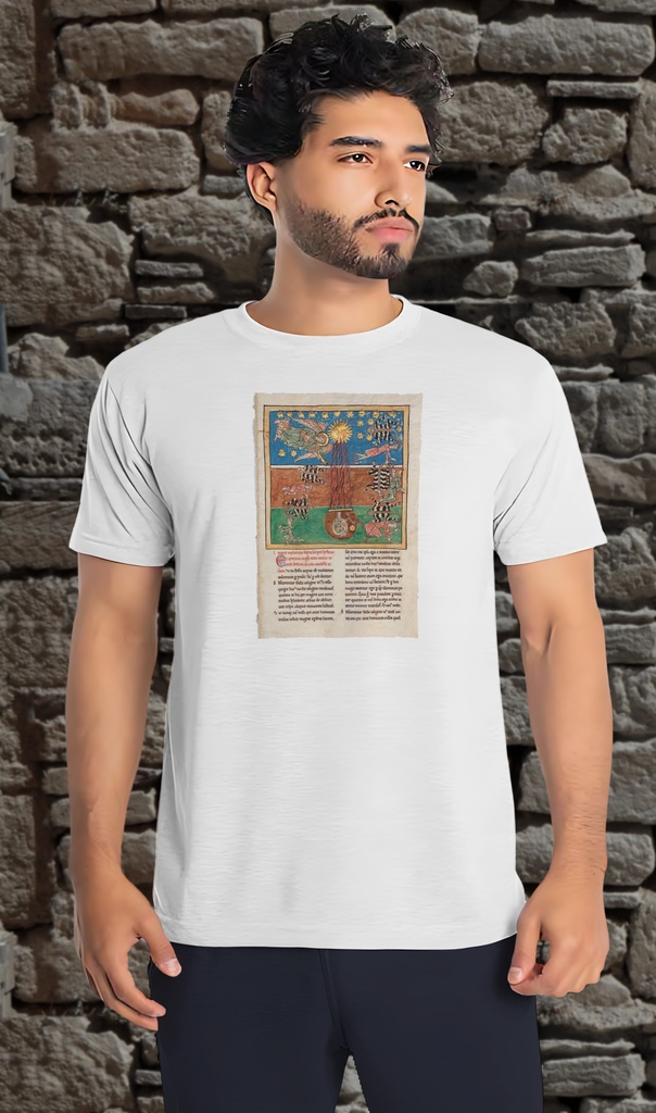 "Beatus Manuscript" T-Shirt Unisex (Small, White)