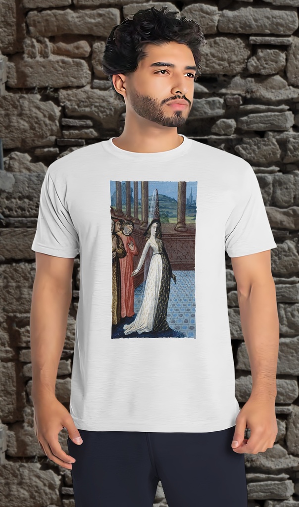 "Boethius, Le Livre de Boece de Consolacion" T-Shirt Unisex (Small, White)