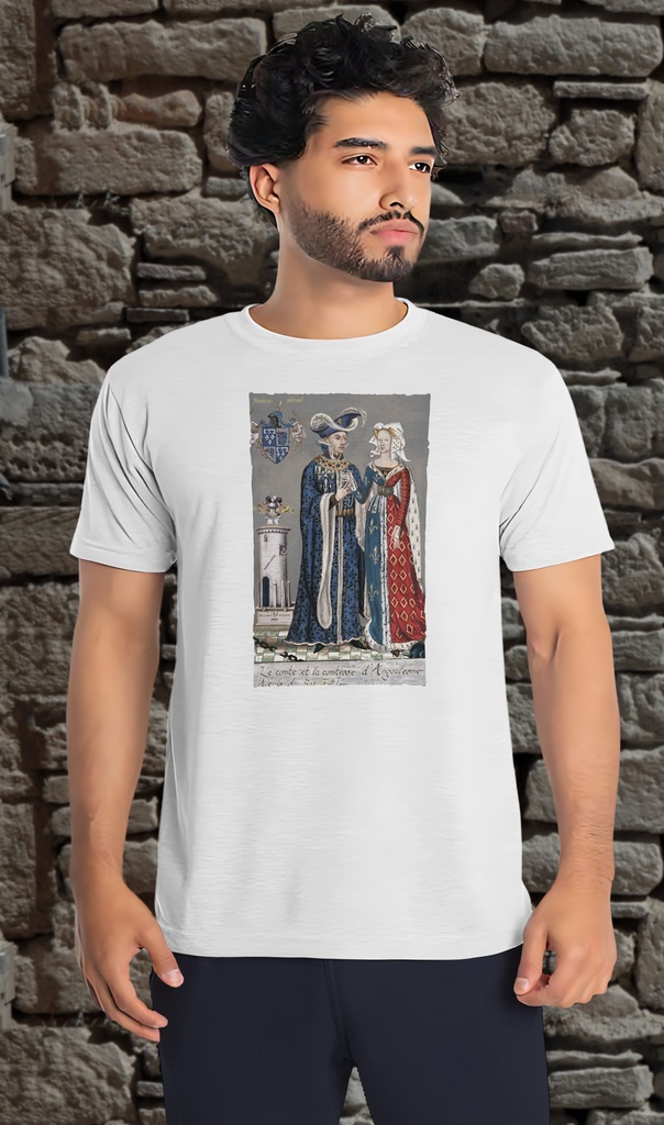 "Comte et Comtesse d'Angouleme" T-Shirt Unisex (Small, White)