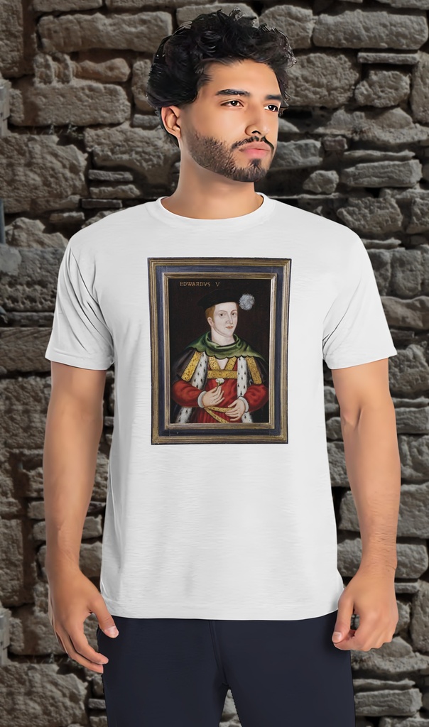 "Edward V - Framed" T-Shirt Unisex (Small, White)