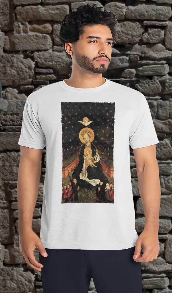 "Madonna on a Crescent Moon" T-Shirt Unisex (Small, White)