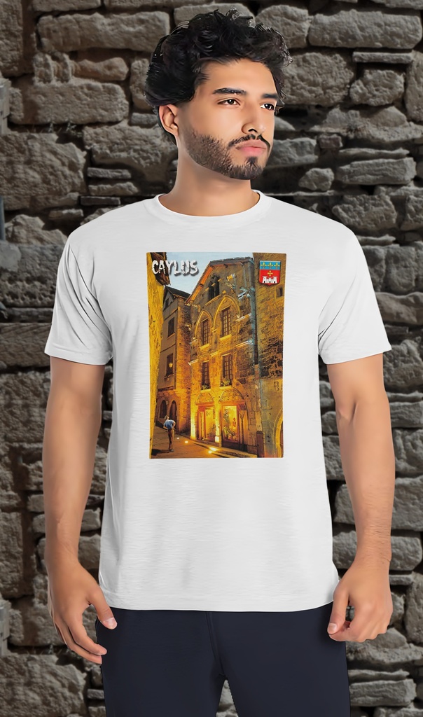 "Maison des Loups Postcard 14" T-Shirt Unisex (Small, White)