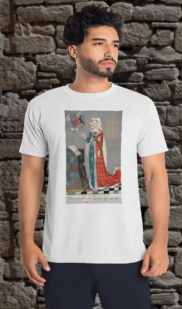 "Marguerite de Rohan" T-Shirt Unisex (Small, White)