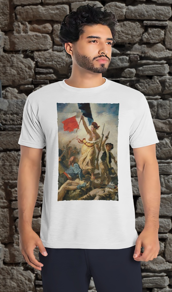 "Marianne - Detail" T-Shirt Unisex (Small, White)