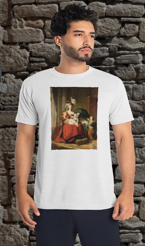 "Marie Antoinette and her Children" T-Shirt Unisex (Small, White)