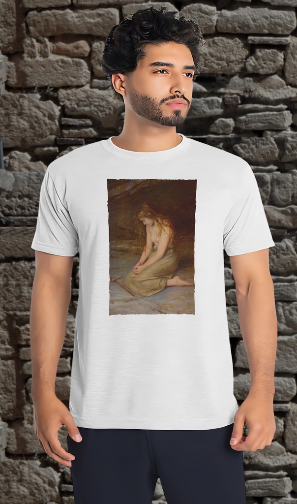 "Mary Magdalene" by Adolfo Tommasi T-Shirt Unisex (Small, White)