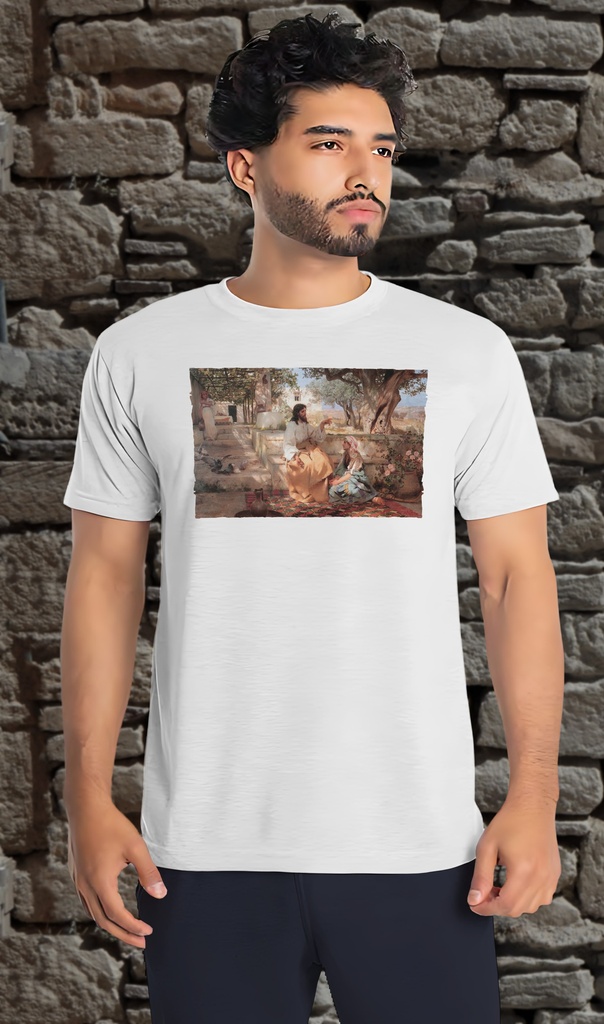"Mary Magdalene" by Henryk Siemiradzki T-Shirt Unisex (Small, White)