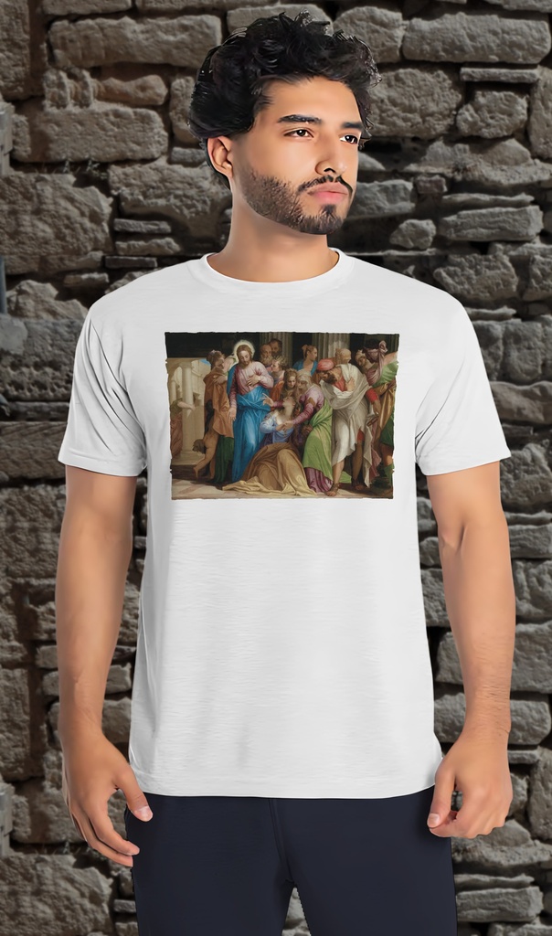 "Mary Magdalene" by Paolo Veronese T-Shirt Unisex (Small, White)