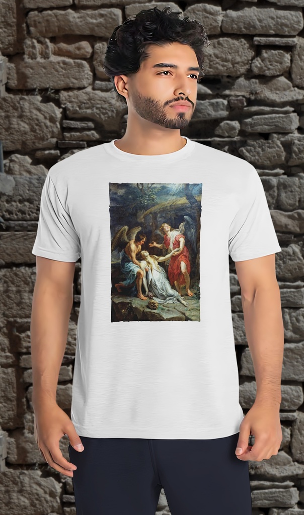 "Mary Magdalene" by Rubens T-Shirt Unisex (Small, White)