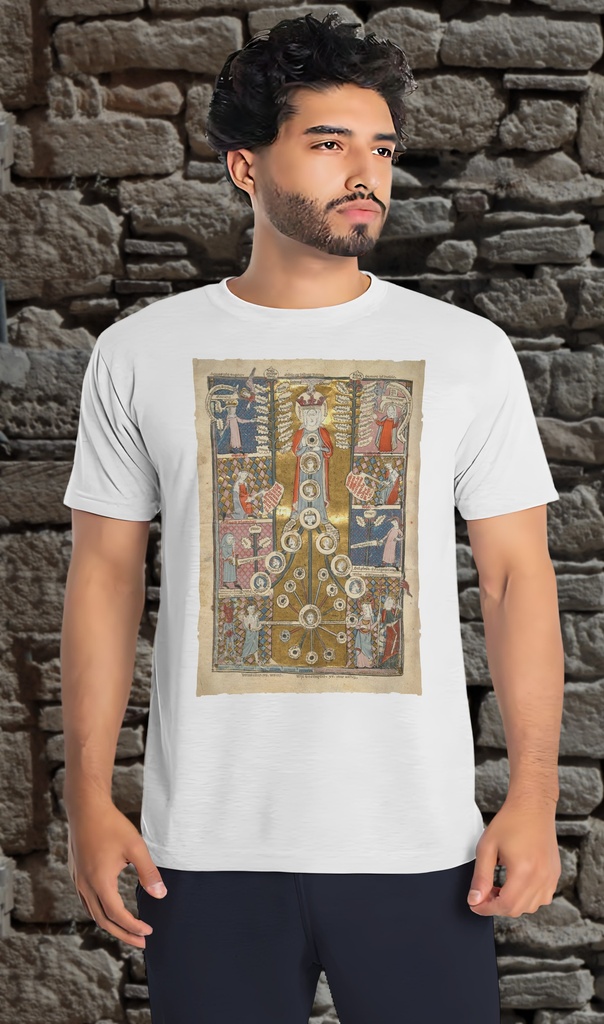 "Matfre Ermengaud de Beziers 1" T-Shirt Unisex (Small, White)