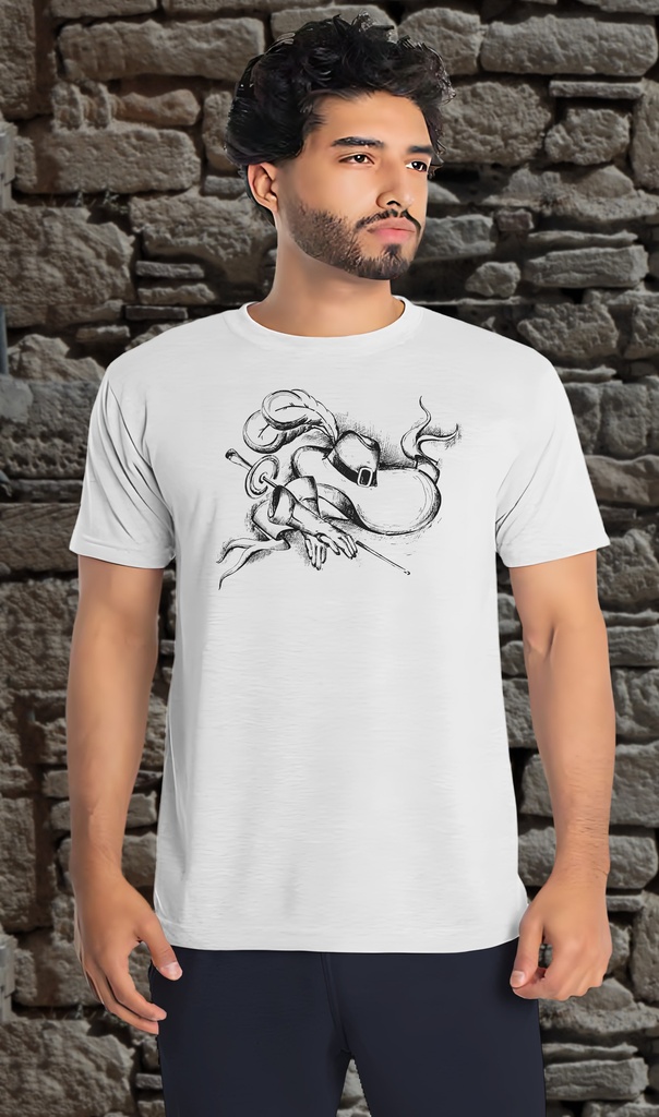 "Musketeers Outfit" T-Shirt Unisex (Small, White)