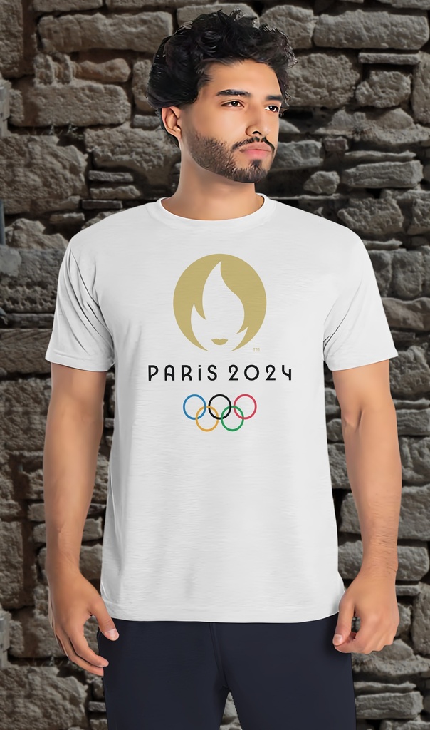 "French Olympics 2024" T-Shirt Unisex (Small, White)