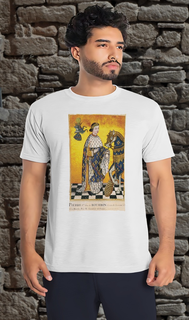 "Pierre I Duc de Bourbon" T-Shirt Unisex (Small, White)