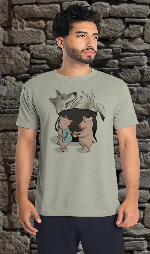 "Pigs Cooking the Wolf" T-Shirt Unisex