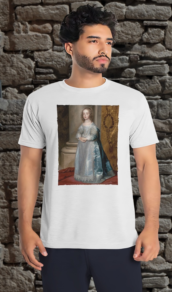 "Princess Mary, Daughter of Charles I" T-Shirt Unisex (Small, White)