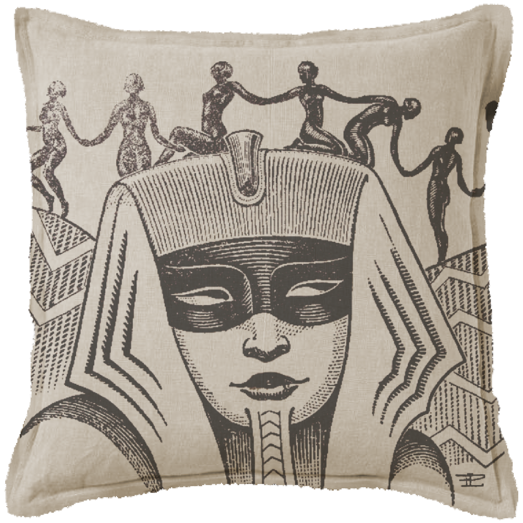 "Sphinx" Canvas Cushion (Natural (Cushion))