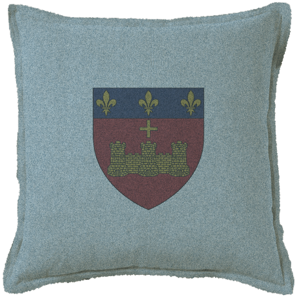 "Caylus Blason" Canvas Cushion (Blue)