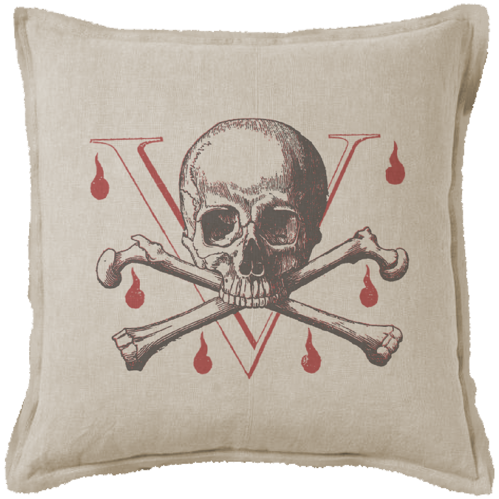 "Skull V" Canvas Cushion