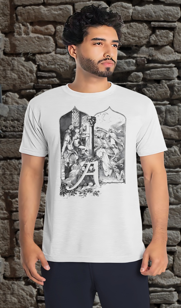 "Apparitions" T-Shirt Unisex (Small, White)