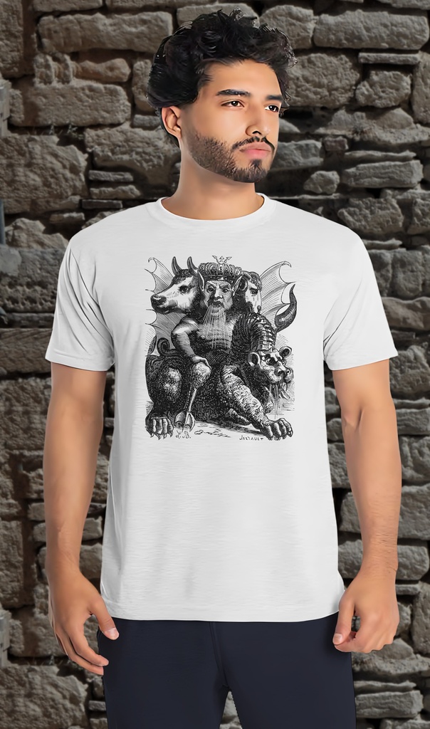 "Asmodeus" T-Shirt Unisex (Small, White)