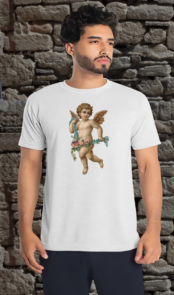 "Cherub 4" T-Shirt Unisex (Small, White)