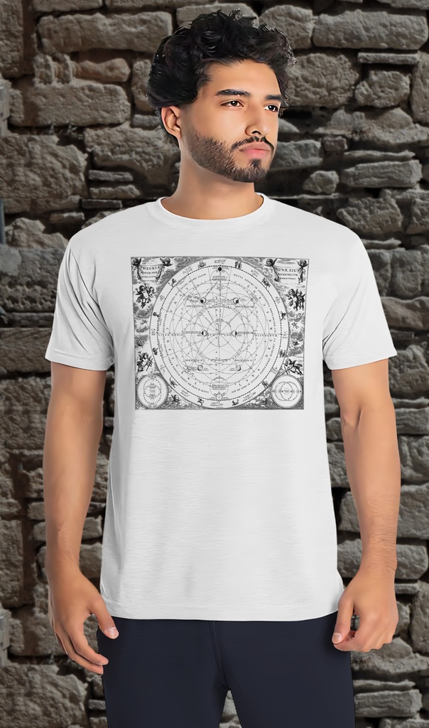 "Constellations 1650" T-Shirt Unisex (Small, White)