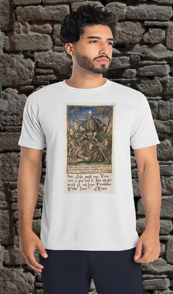 "Death Triumphant" T-Shirt Unisex (Small, White)