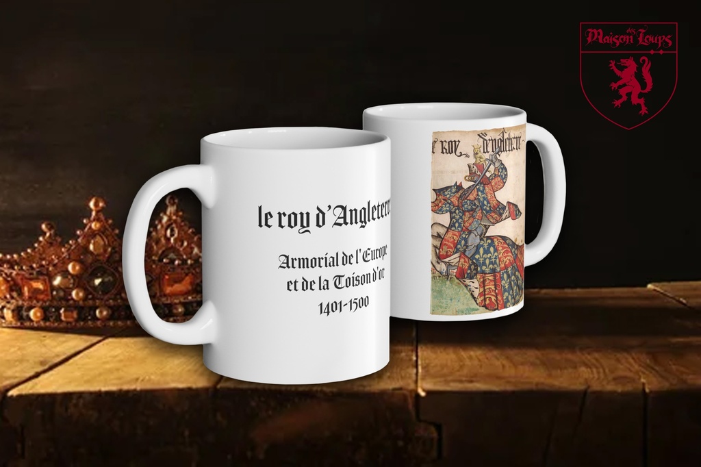 "Grand Armorial of the Golden Fleece - King of England" Mug (White)