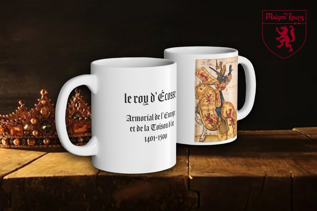 "Grand Armorial of the Golden Fleece - King of Scotland" Mug (White)