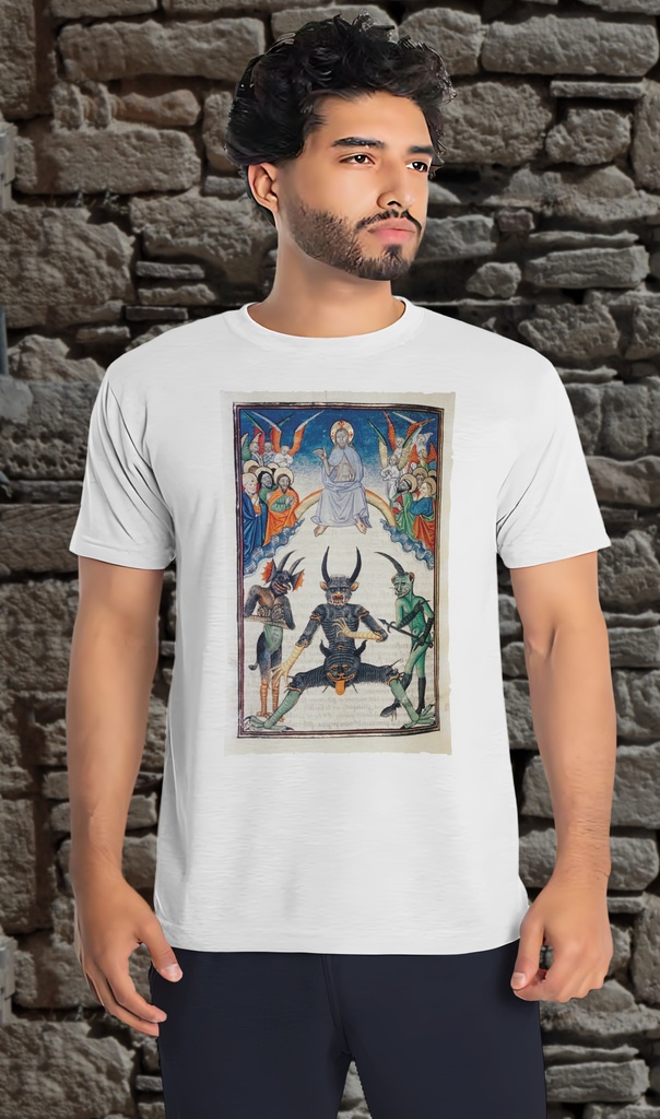 "Heaven and Hell" T-Shirt Unisex (Small, White)