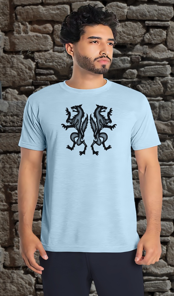"Heraldic Wolves Rampant" T-Shirt Unisex