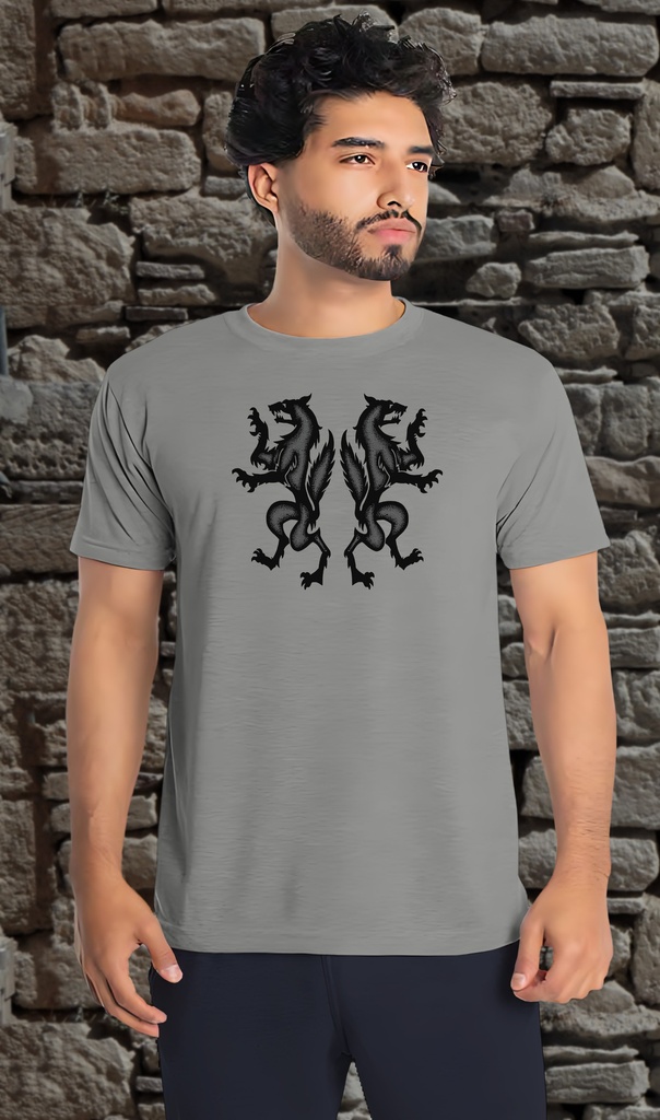 "Heraldic Wolves Rampant" T-Shirt Unisex