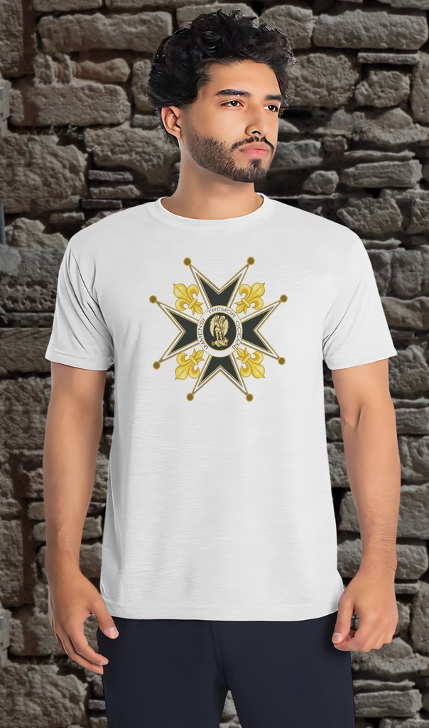 "Insignia of The Order of Saint Michael" T-Shirt Unisex (Small, White)