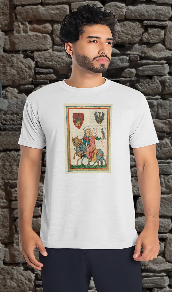 "Medieval Valentine" T-Shirt Unisex (Small, White)