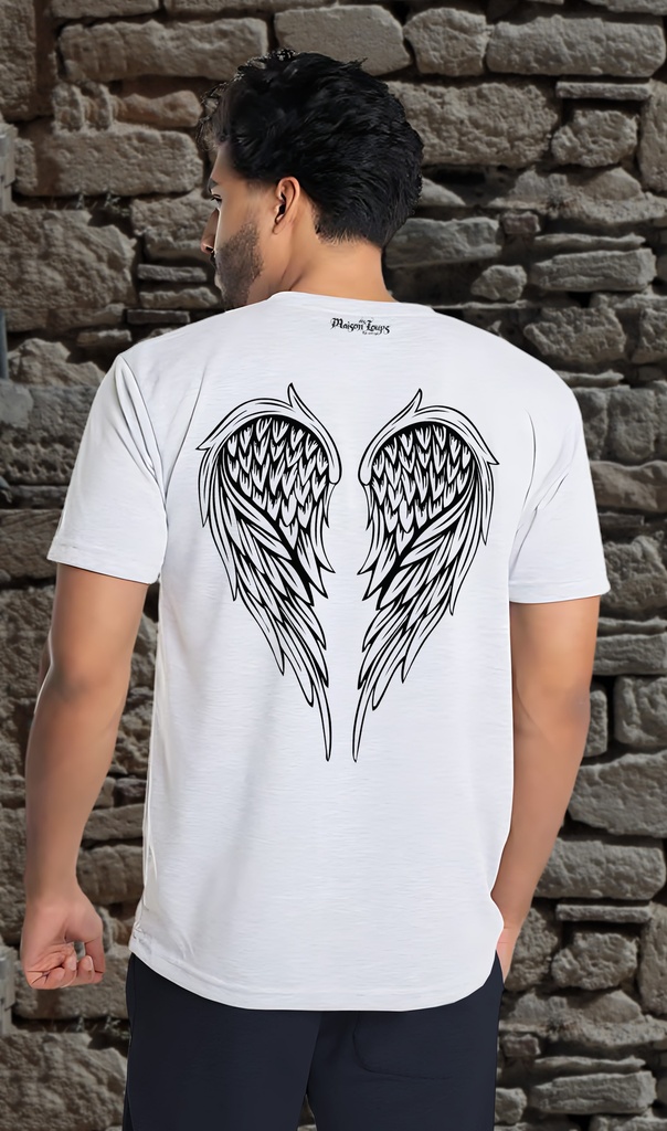 "Medieval Wings" T-Shirt Unisex (Small, White)