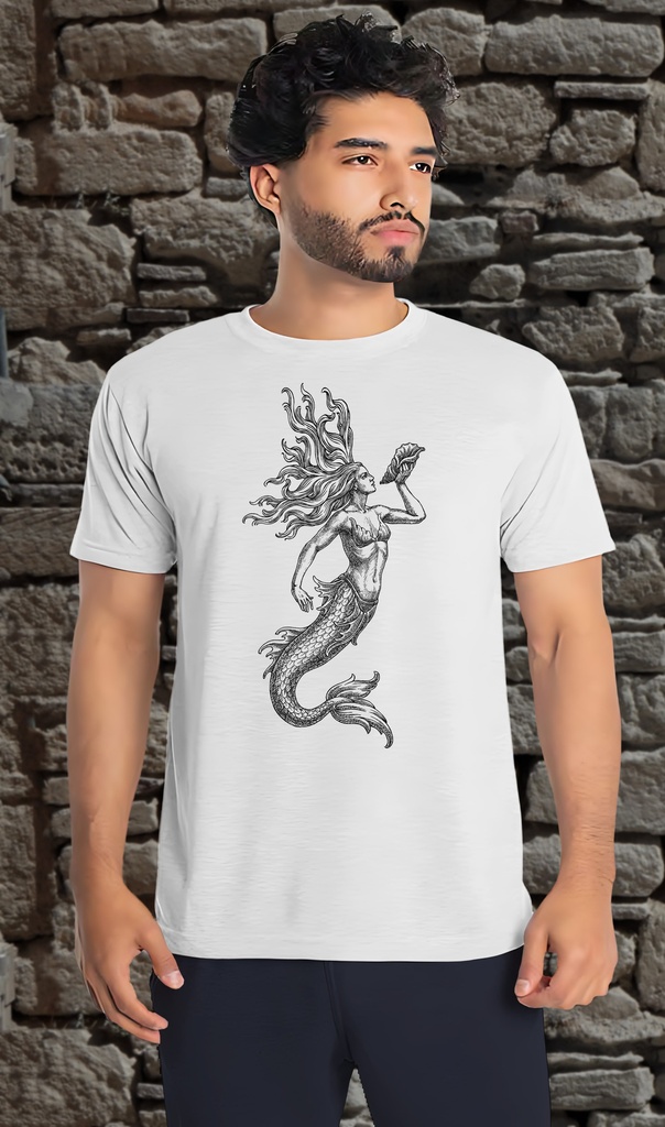 "Mermaid and Shell Underwater" T-Shirt Unisex