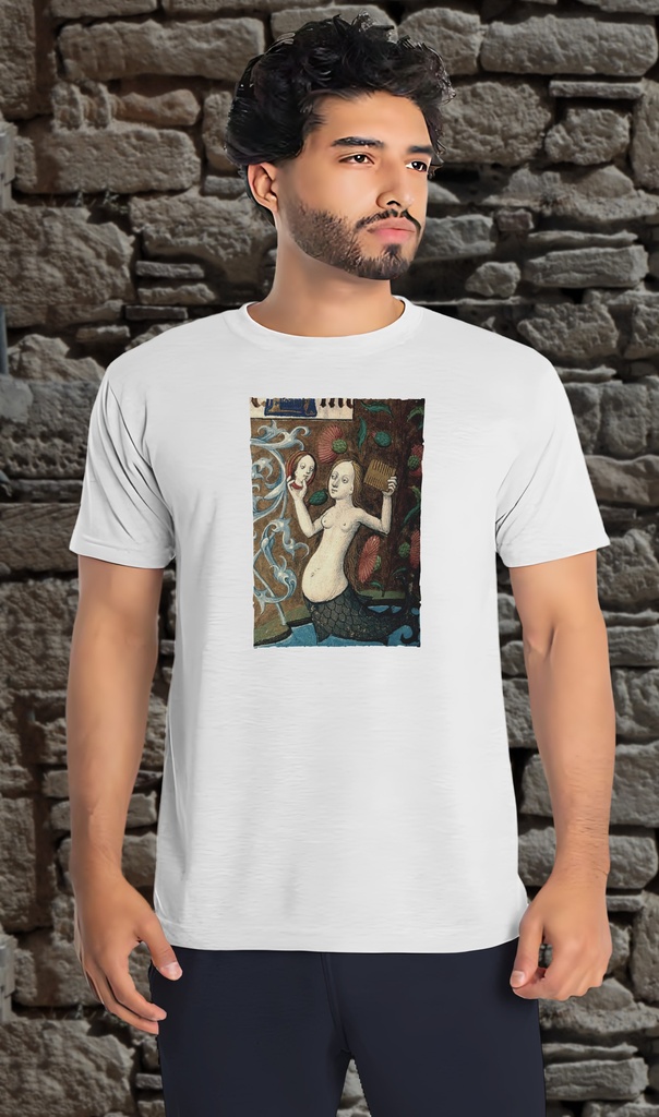 "Mermaid Bescon" T-Shirt Unisex (Small, White)