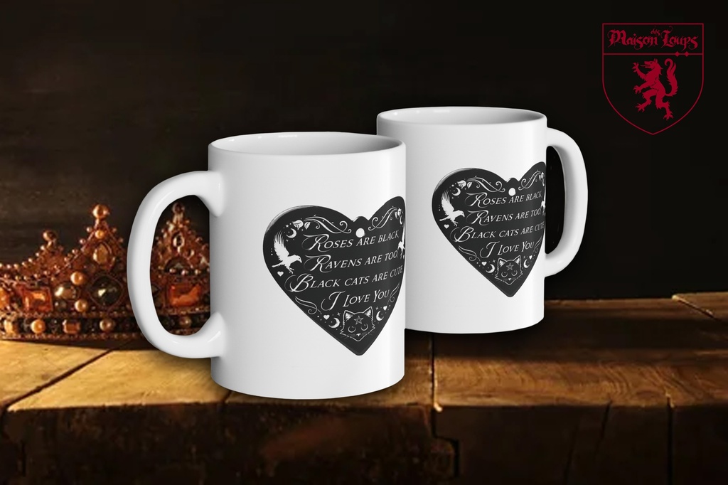 "Roses are Black" Mug (White)