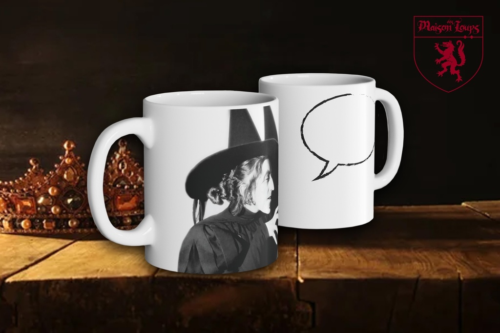 "Wicked Witch with Speech Bubble" Mug (White)