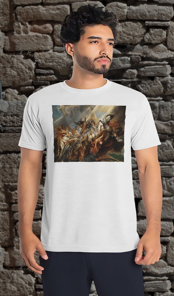 "The Fall of Phaeton" by Rubens T-Shirt Unisex (Small, White)