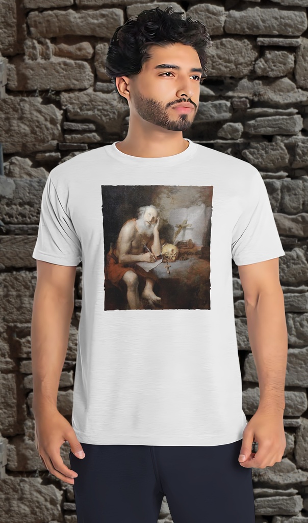 "Saint Jerome" by Paudiss T-Shirt Unisex (Small, White)