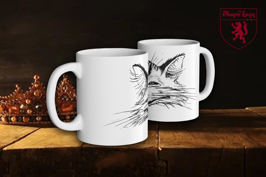 "Cheshire Cat" Steel Mug (White)