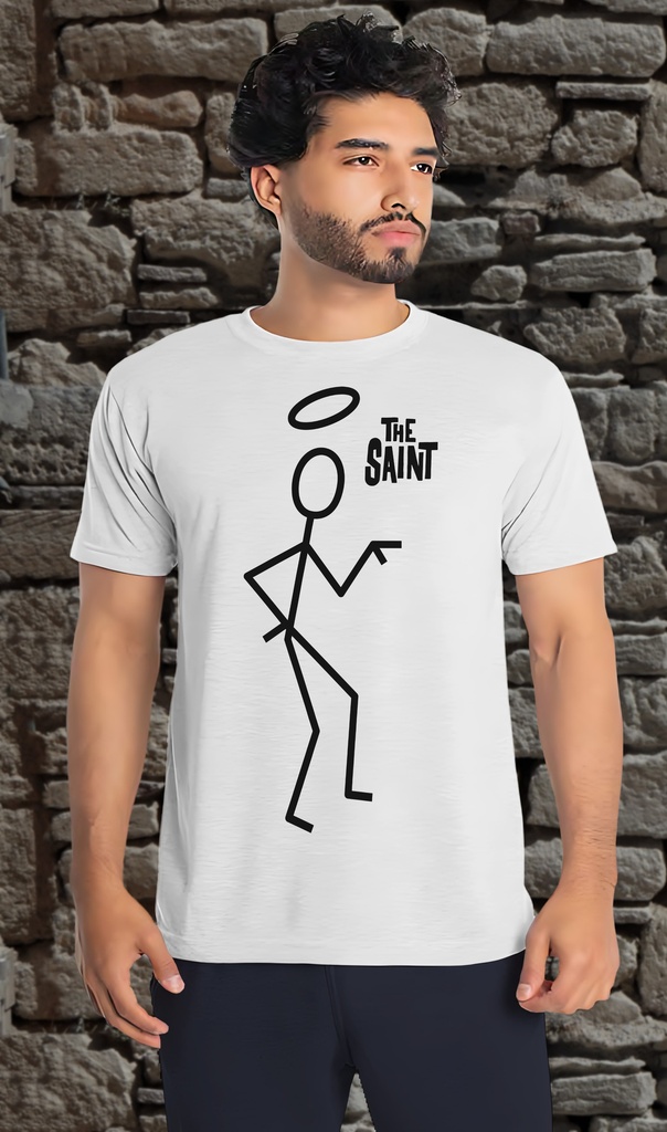 "The Saint" T-Shirt Unisex (Small, White)