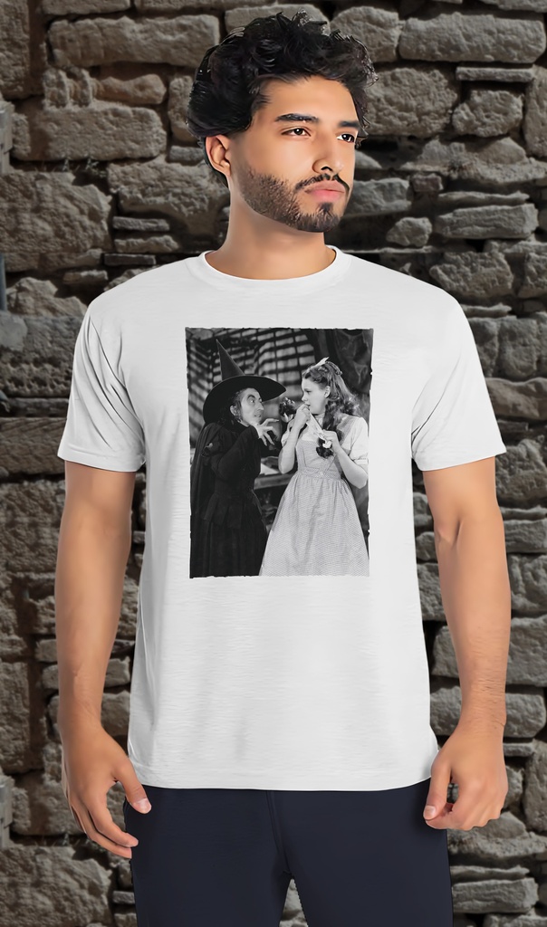 "Dorothy and the Wicked Witch" T-Shirt Unisex (Small, White)