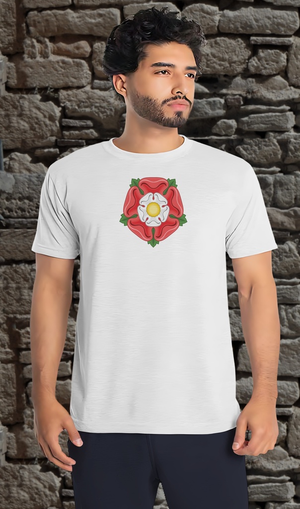 "Tudor Rose" T-Shirt Unisex (Small, White)